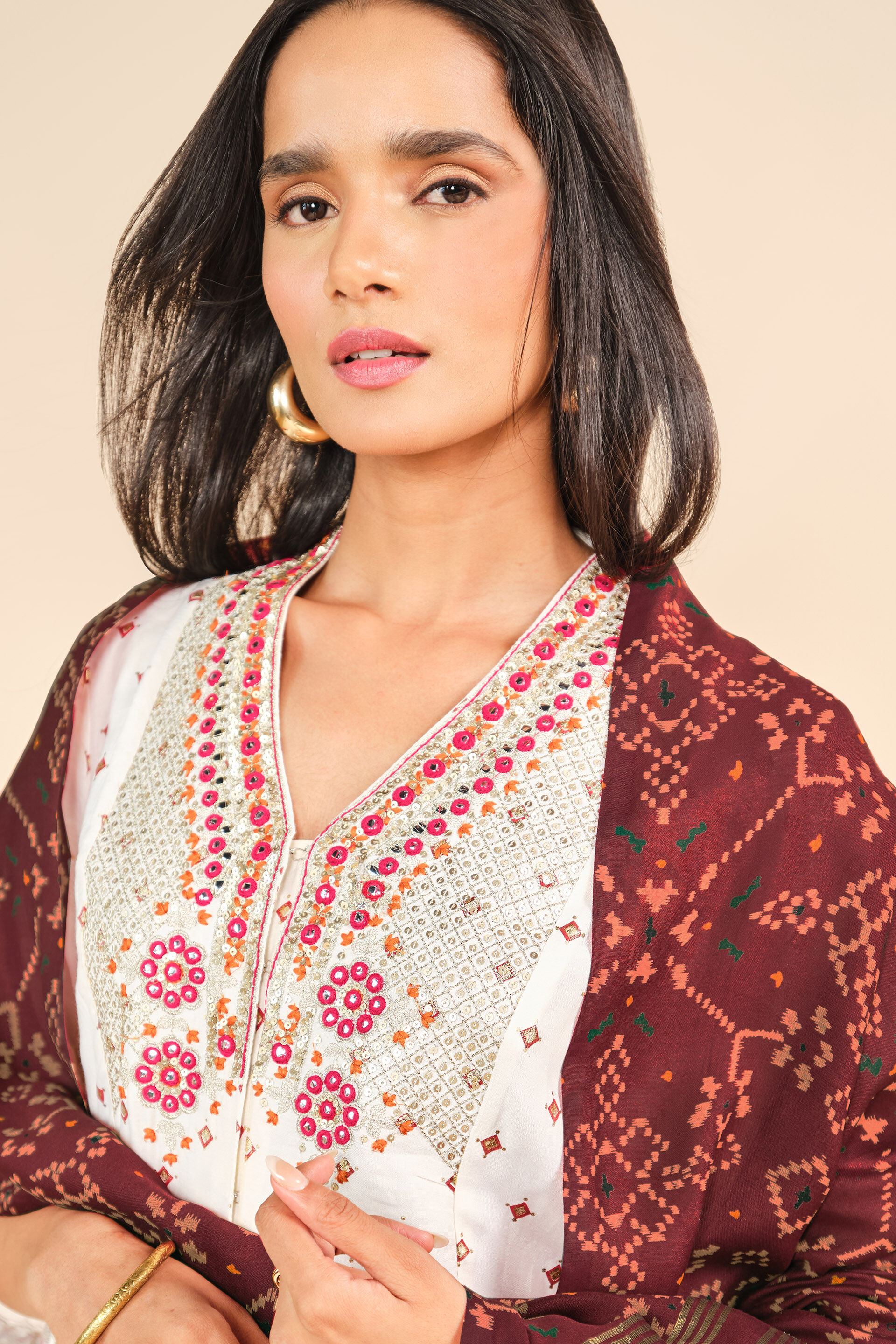 Hans Kurta Set, Off White, image 6